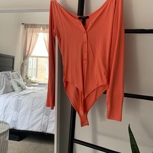 Off the shoulder Coral Top
